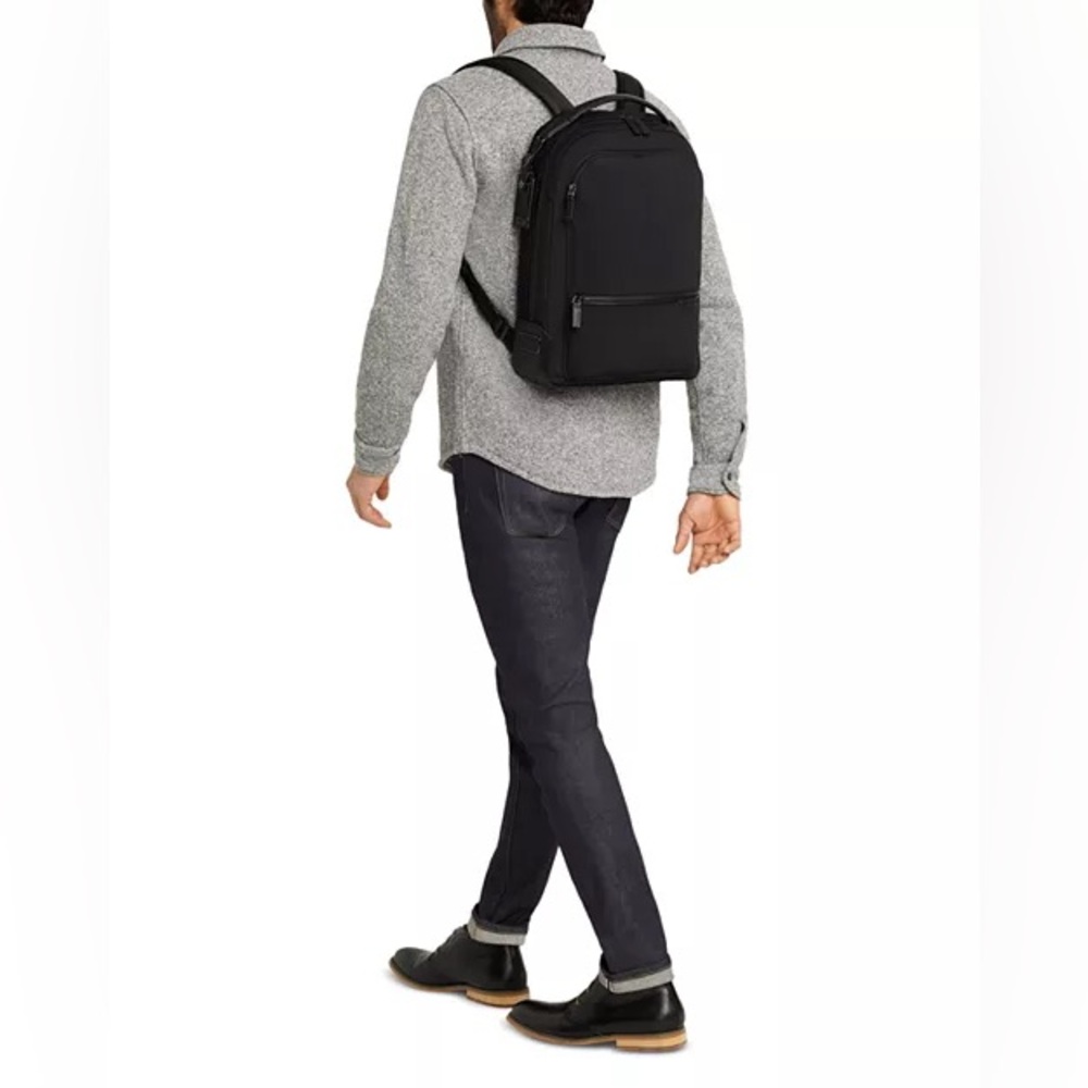 NWOT Tumi Harrison Bradner IV Leather Backpack in Pavement Bomb - Picture 6 of 15